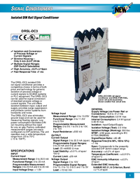 Thumbnail of document Data Sheet - DRSL-DC3 DIN Rail Signal Conditioner Series w/Process Input